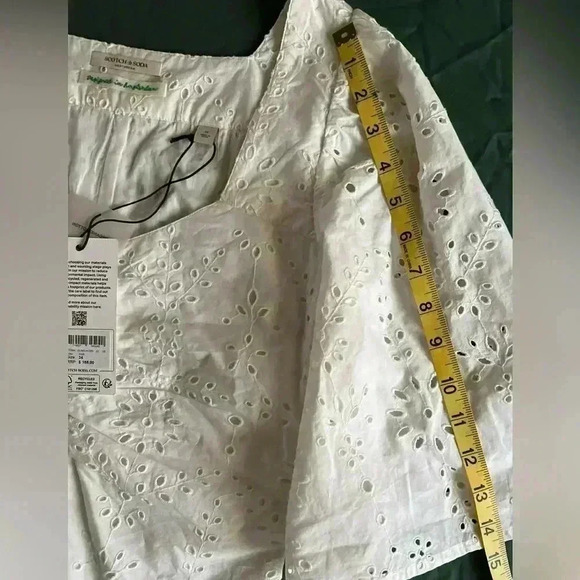 Scotch & Soda white eyelet top, NWT , size 34 - Picture 6 of 10